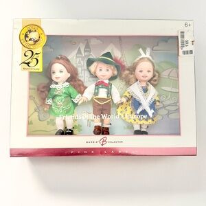 Barbie Friends of the World Europe Set with Green, Blue, and Yellow Outfits